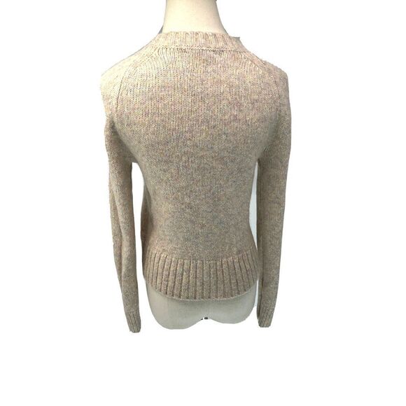 J.Crew Alpaca Blend Crew Neck Sweater Ivory Speckled Yarn Long Sleeves - Picture 4 of 12